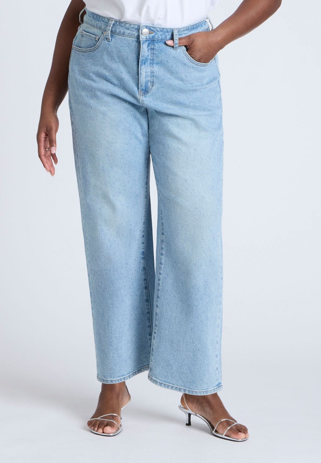 The Sparkle Naomi Straight Leg Jean image number null