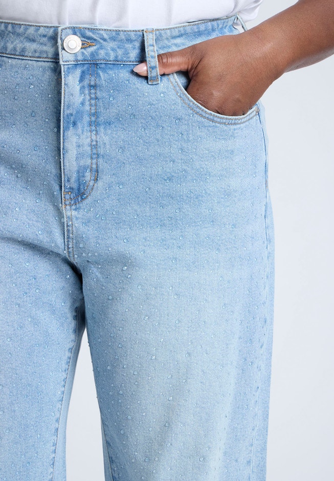 The Sparkle Naomi Straight Leg Jean image number null