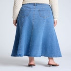 Trumpet Denim Maxi Skirt  image number null