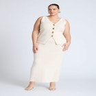 Cinched Waist Sweater Vest image number null