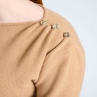 Asym Sweater With Hardware Detail image number null