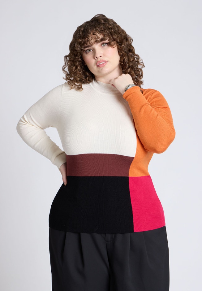 Color Blocked Sweater image number 0