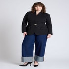 Hourglass Blazer With Gold Button image number null