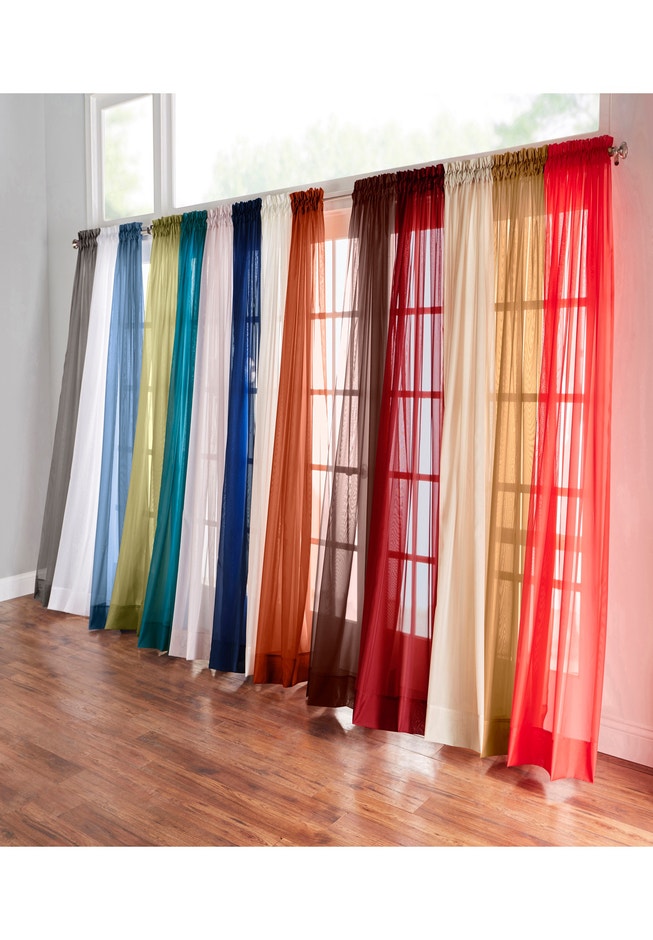 BH Studio Sheer Voile Rod-Pocket Panel Pair image number 4
