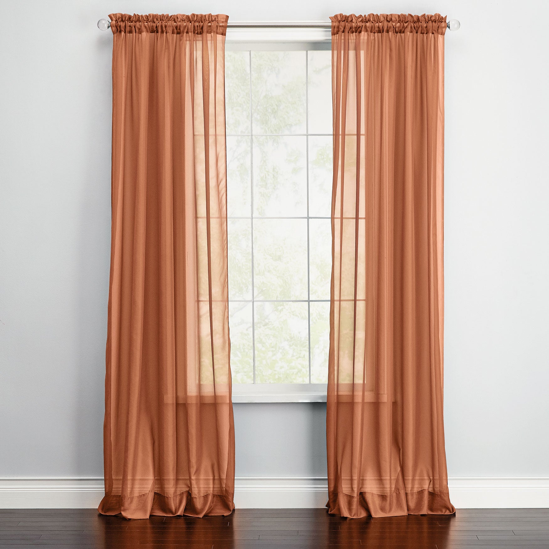 BH Studio Sheer Voile Rod-Pocket Panels, Set of 2 image number 0