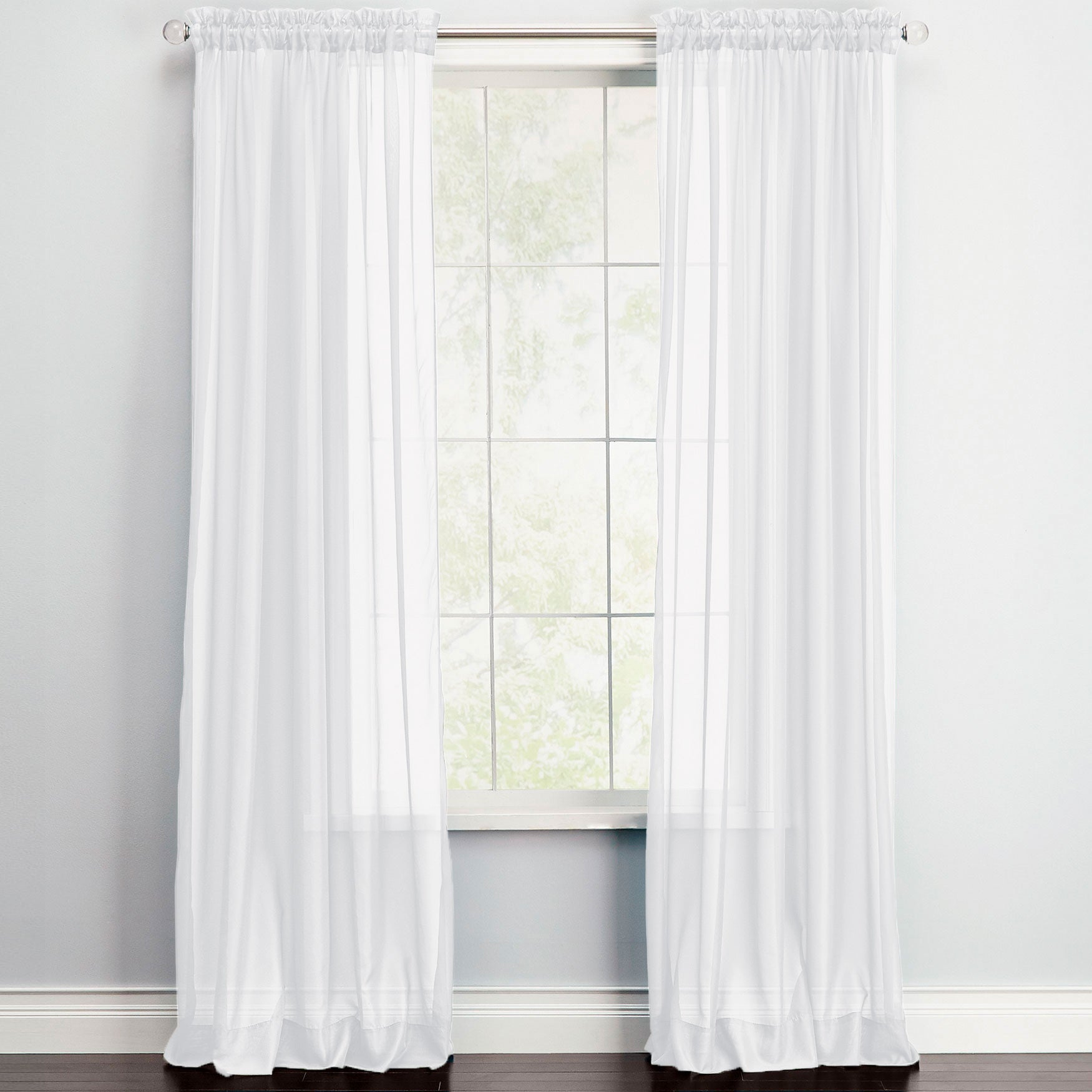 BH Studio Sheer Voile Rod-Pocket Panels -Set of 2 image number 0