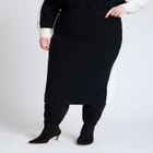 Colorblocked Sweater Midi Skirt image number null