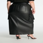 Maxi Cargo Faux Leather Skirt image number null