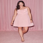 ELOQUII x kate spade new york Bow Detail Flare Mini Dress image number null