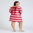 ELOQUII x kate spade new york Sequin Stripe Mini Dress image number null