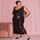 ELOQUII x kate spade new york Floral Sequin Maxi Dress image number null