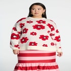 ELOQUII x kate spade new york Floral Relaxed Sweater image number null
