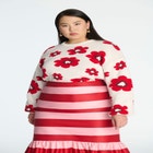 ELOQUII x kate spade new york Floral Relaxed Sweater image number null