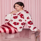 ELOQUII x kate spade new york Floral Relaxed Sweater image number null