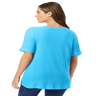 Waffle Thermal Satin Trim Tee image number null