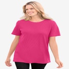 Waffle Thermal Satin Trim Tee image number null