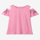 Short-Sleeve Cold-Shoulder Tee image number null