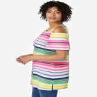 Short-Sleeve Cold-Shoulder Tee image number null