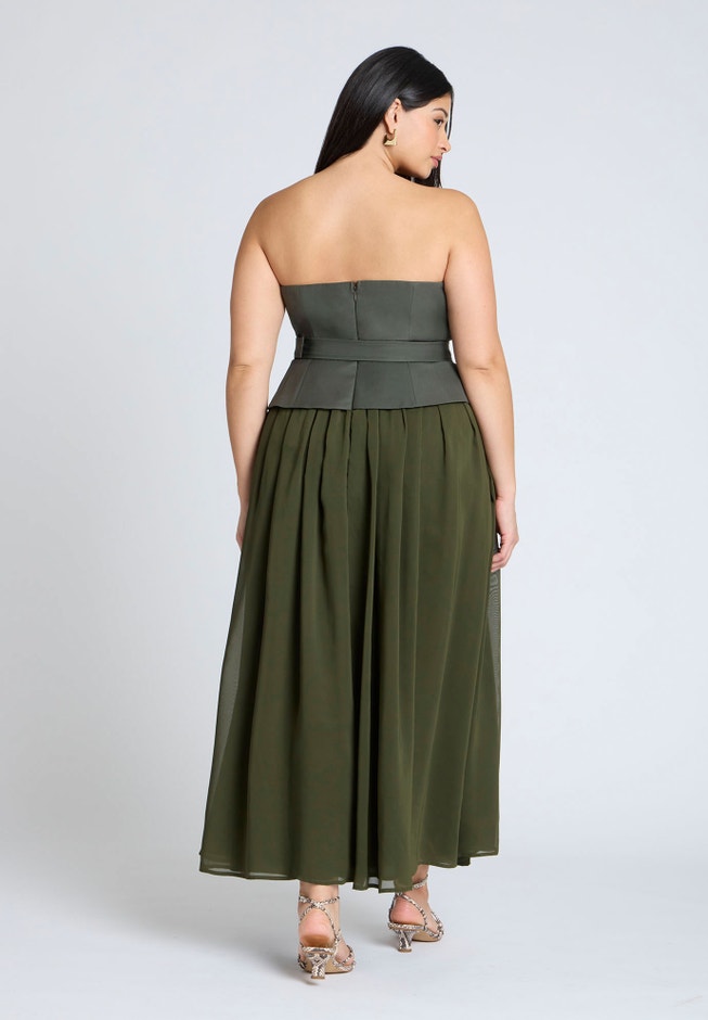 Strapless Flowy Maxi Dress image number 2