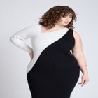 Colorblocked Asym Dress image number null