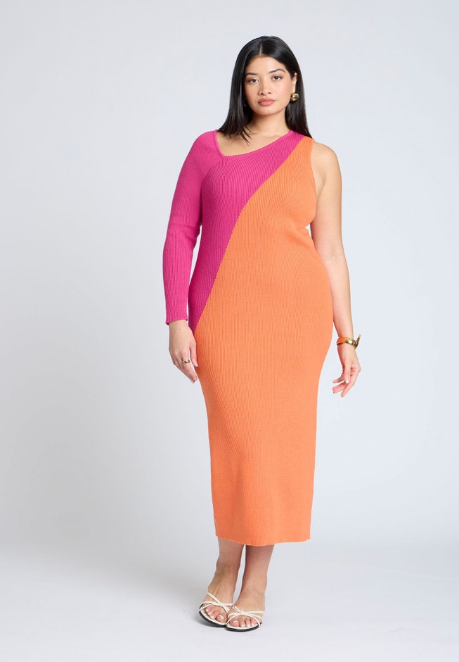 Colorblocked Asym Dress image number 0