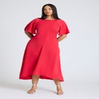 Seam Detail Relaxed Midi Dress image number null