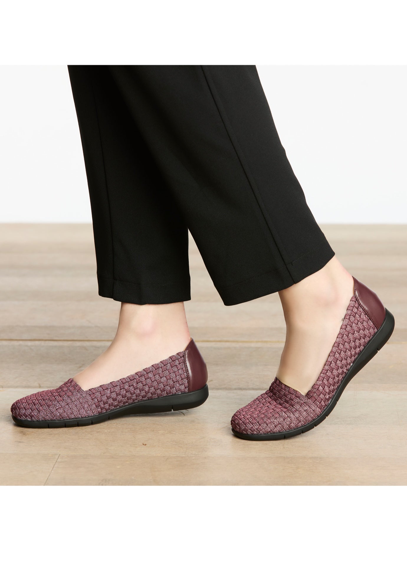 The Bethany Stretch Woven Slip On Flat