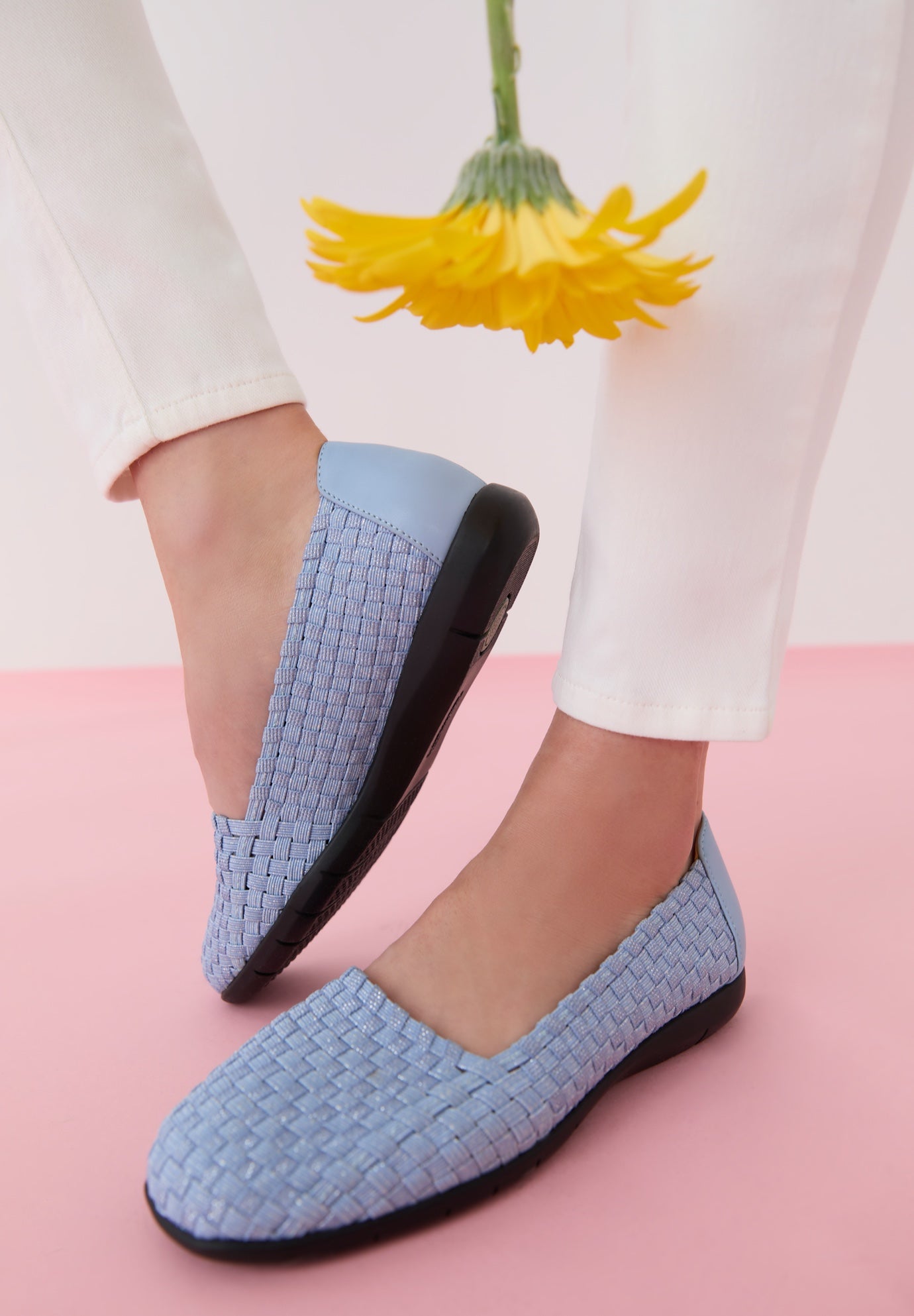 The Bethany Stretch Woven Slip On Flat
