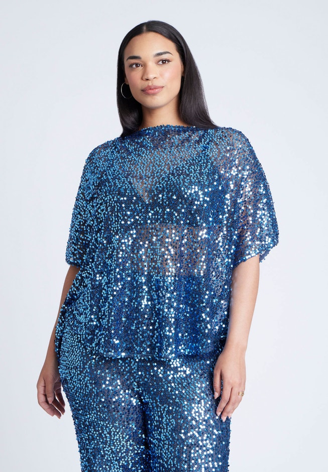 Sequin Poncho image number null
