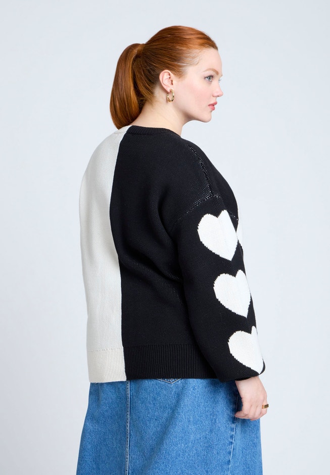 Heart Intarsia Sweater image number null