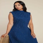 Stud Detail Ponte Midi Dress image number null