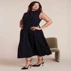 Stud Detail Ponte Midi Dress image number null