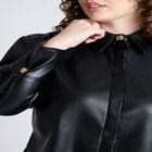 Faux Leather Boxy Top image number null
