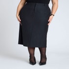 Pinstripe Column Midi Skirt image number null