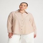 Preppy Striped Button Down image number null