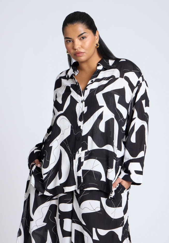 Printed Cover-Up Top image number 1