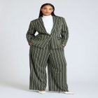 Fitted Striped Blazer image number null