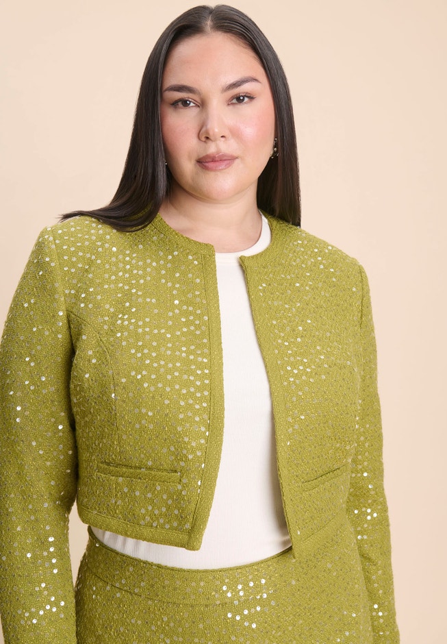 Sequin Tweed Jacket image number 0