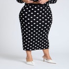 Polka Dot Sweater Midi Skirt image number null