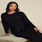 Multi Rib Maxi Sweater Dress image number null