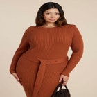 Multi Rib Maxi Sweater Dress image number null
