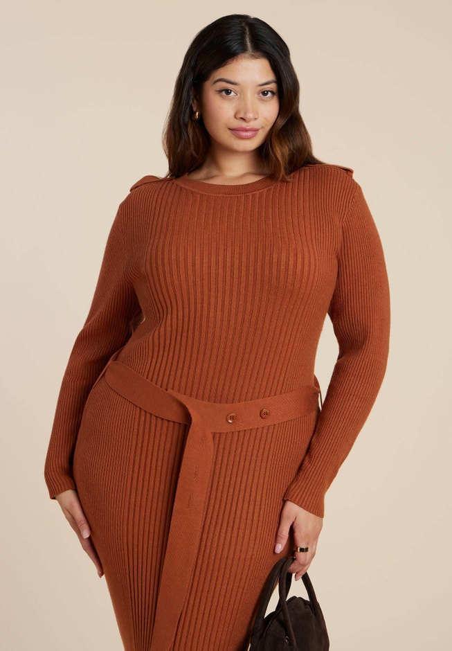 Multi Rib Maxi Sweater Dress image number 2