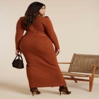 Multi Rib Maxi Sweater Dress image number null