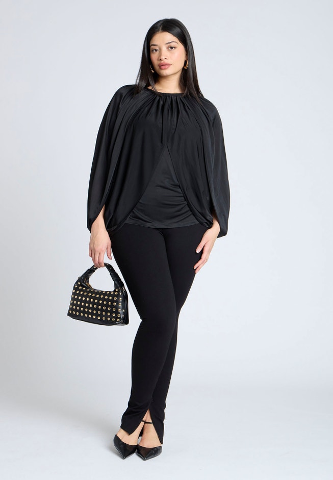 Draped Front Cape Top image number null