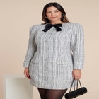  Tweed Mini Dress With Bow image number null