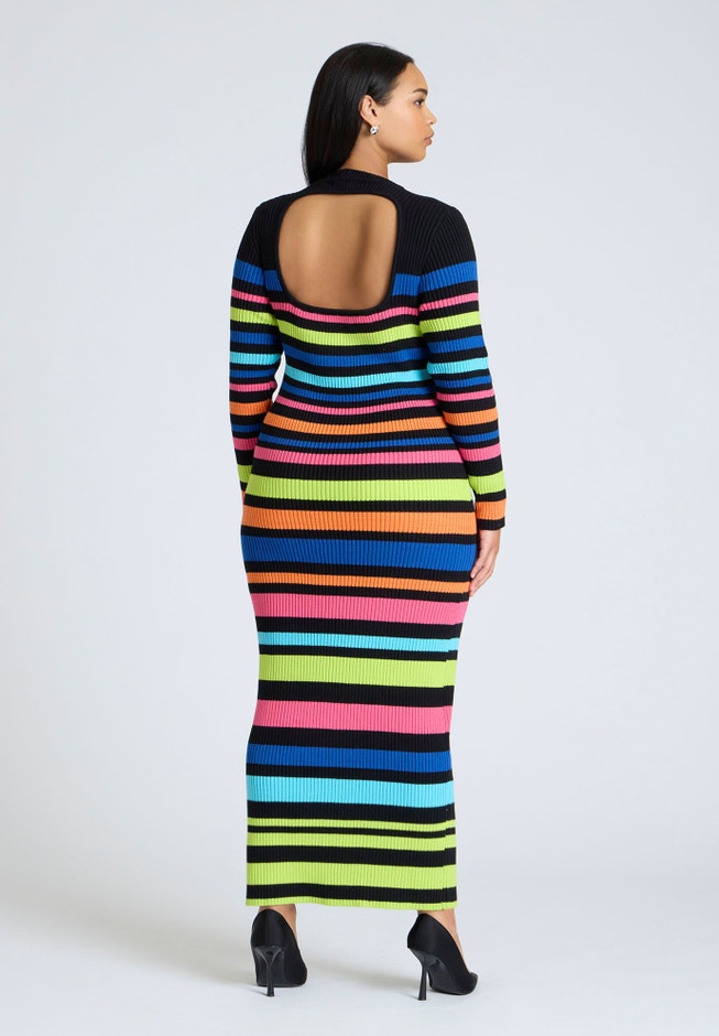Variegated Stripe Maxi Dress image number 1