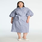 Balloon Sleeve Shirt Dress image number null