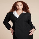 Colorblocked Maxi Blazer Dress image number null