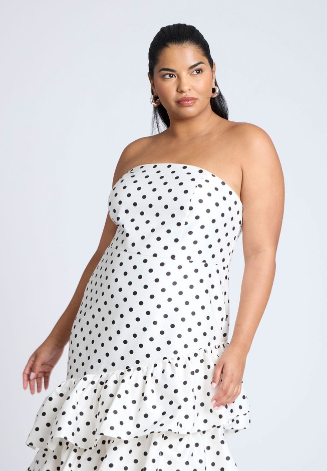 Ruffle Dot Gown image number null