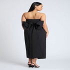 Pleated Bodice Bow Detail Dress image number null